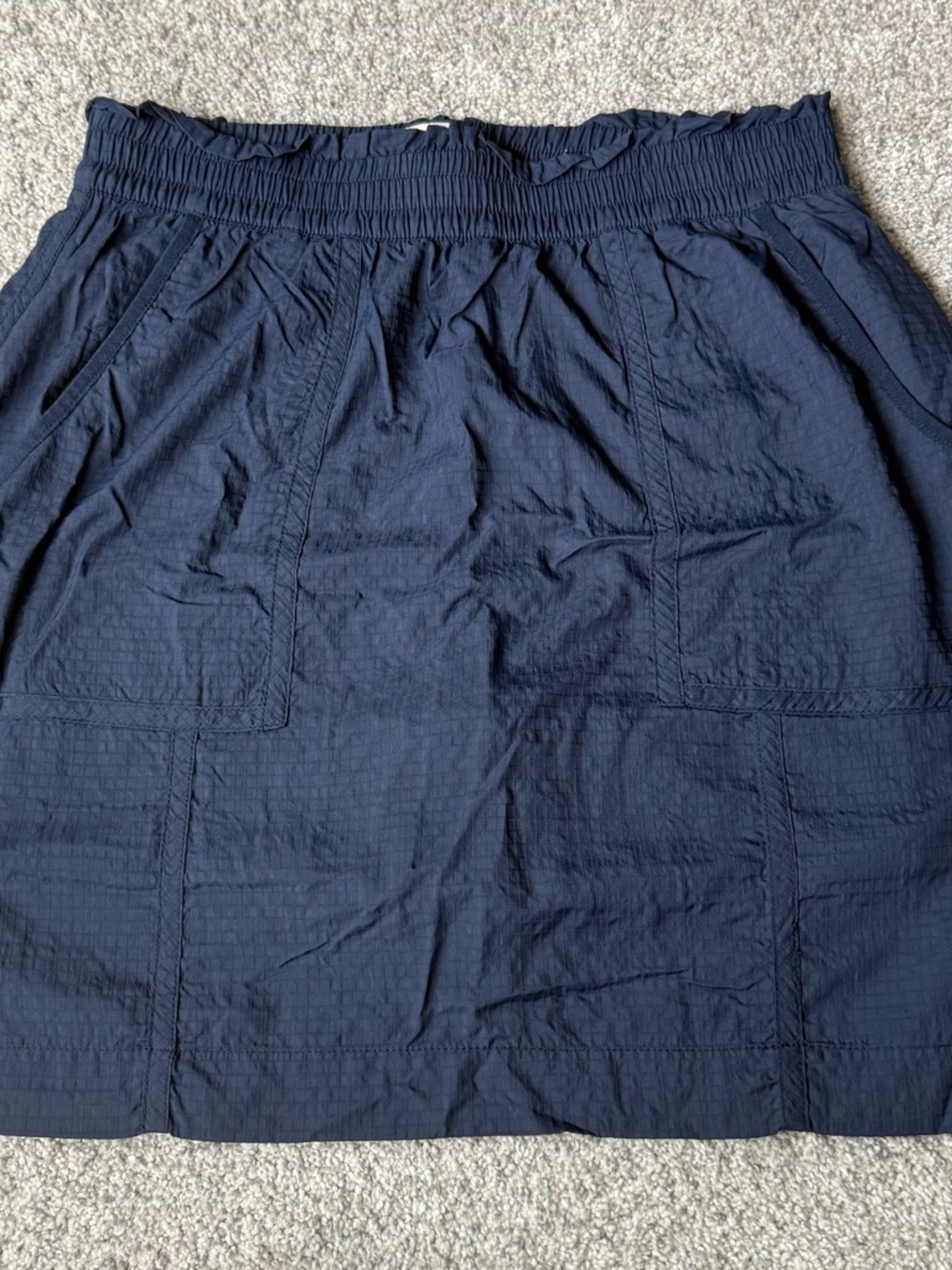 Lou @ Grey Navy Elastic Waist Skirt